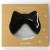 Black and white cat mini glass plate in box