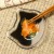 Black and white cat mini glass plate with Japanese pickles and chopsticks on table
