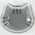 Grey tabby cat small glass plate