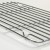 Close up of chrome metal rack