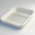Japanese white enamel cooking tray with metal draining rack