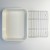 Japanese white enamel cooking tray with metal draining rack