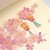 Close up of calendar spring blossoms and lanterns collage details