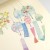 Close up of calendar summer wind chimes collage details