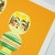 Close up of Kokeshi Dolls art print