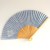 Reverse side of Japanese hydrangea design folding fan
