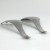Curved profile of Japanese hammered metal serving utensils