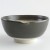 Front view of black glazed XL Japanese suribachi mortar