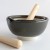Large Japanese suribachi nested inside extra large suribachi bowl