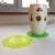 Silicone lace coaster - yellow and green